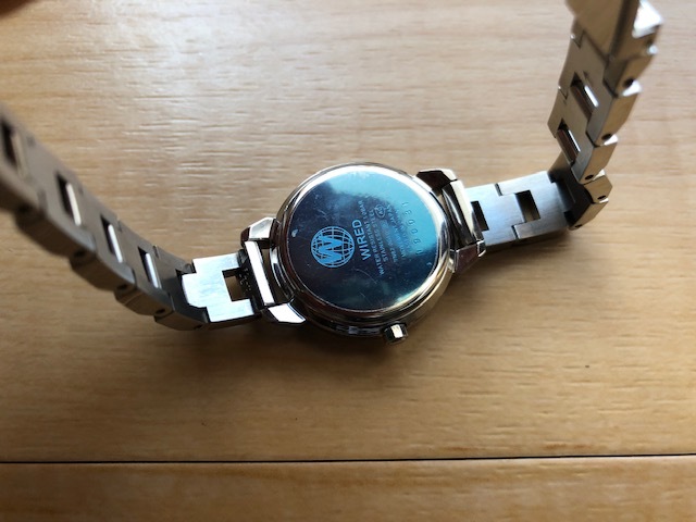 レア 良品程度 SEIKO セイコー WIRED ワイアード カットガラス デイト シルバー文字盤 7N82-0GL0 純正ブレス クオーツ レディース 腕時計_画像8