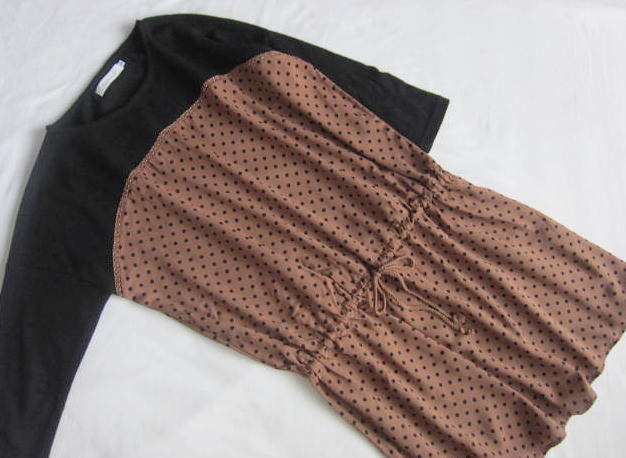 *kchu-ru brooch couture brooch unused goods dot pattern tunic One-piece 