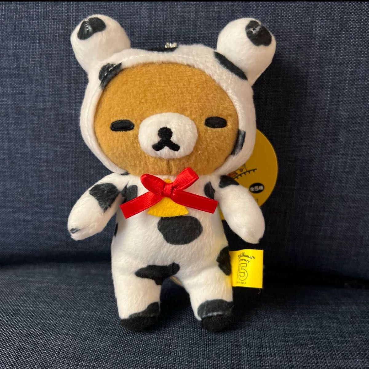リラックマ キーホルダー マスコット ぬいぐるみ 15th テーマミックス ボールチェーン付きぬいぐるみ 牛
