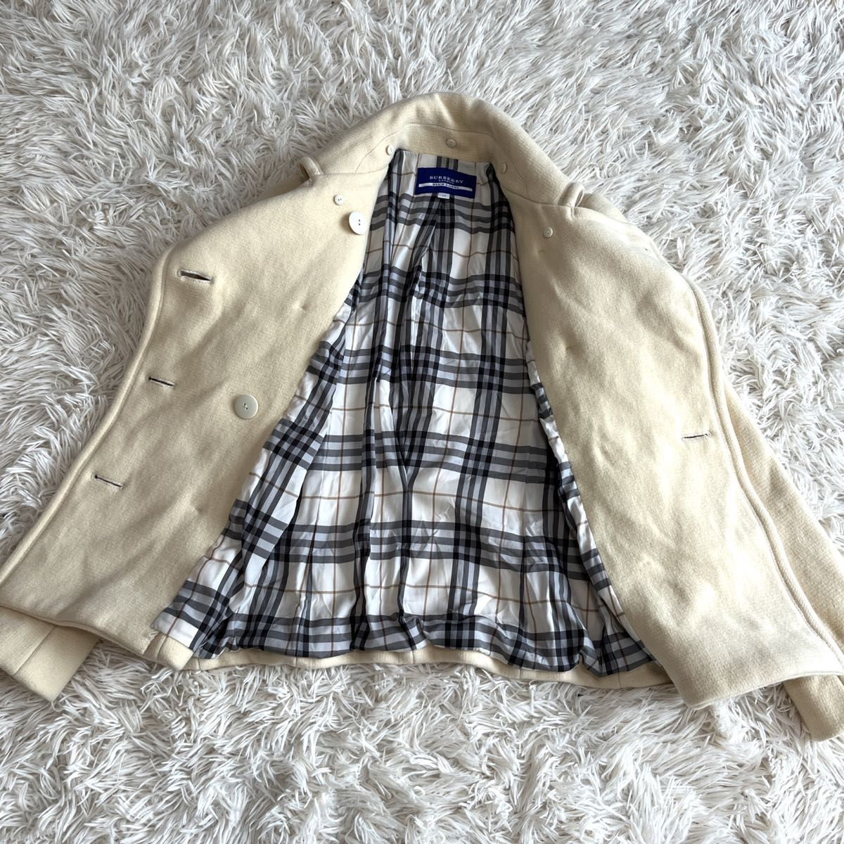【訳あり】BURBERRY BLUELABELショートPコート ノバチェックBE お1人様1点限り】 訳あり】BURBERRY BLUELABELショートPコート