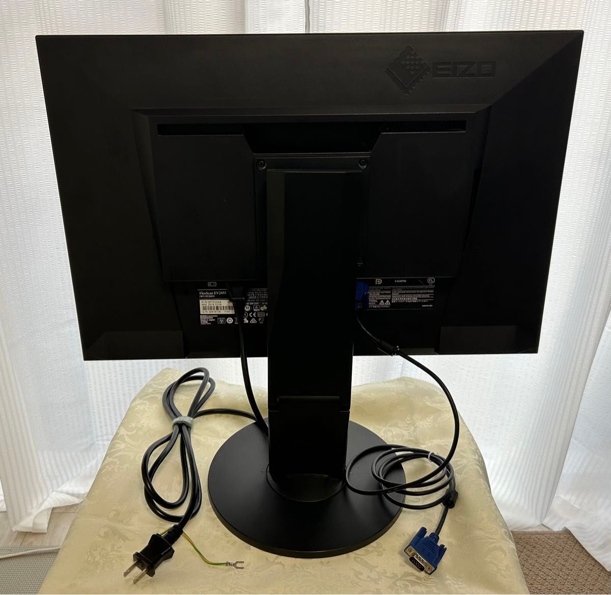 EIZO FlexScan カラー液晶モニター EV2455-BK (美品 送料込 EIZO FlexScan カラー液晶モニター EV2455-BK (美品 送料込