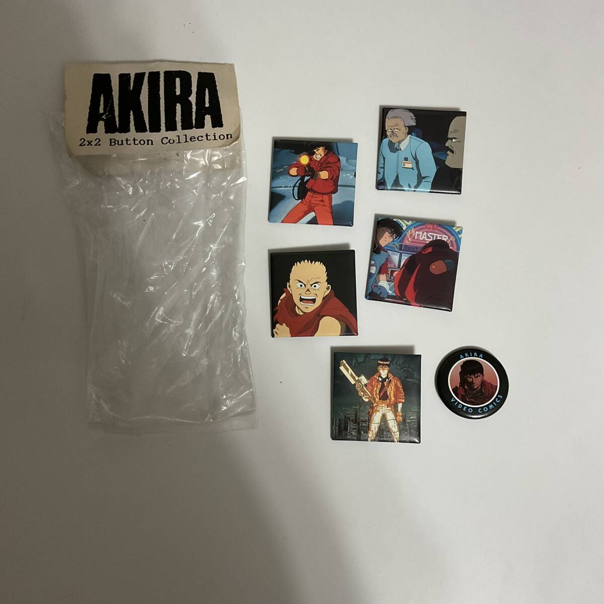 AKIRA 大友克洋 缶バッジ 90s 当時 当時もの 1989-90s AKIRA 缶バッジ デッドストック 6種セット