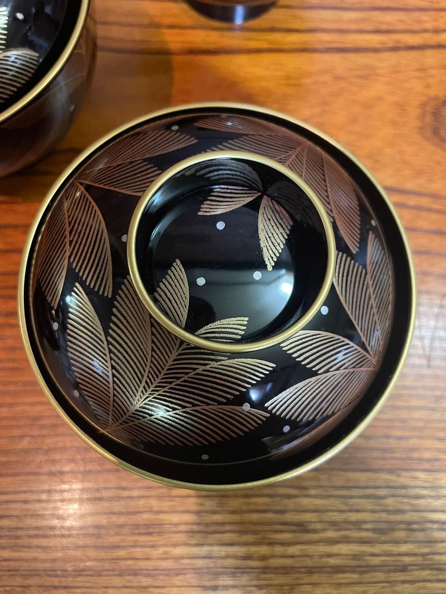 会津塗 特選漆器 蓋付きお吸物椀 5客セット 誠芳作 金蒔絵 胡蝶 会津塗 特選漆器 蓋付きお吸物椀 5客セット 誠芳作 金蒔絵 胡蝶
