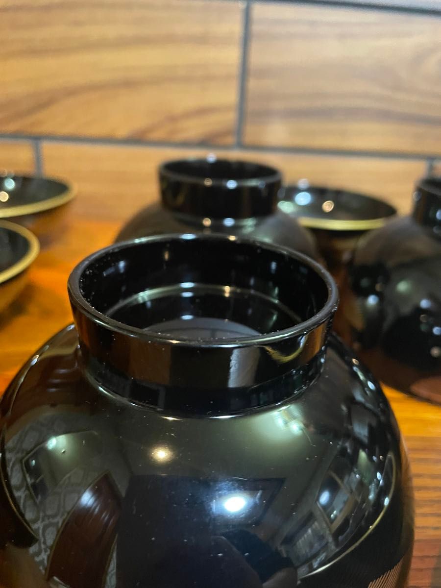 本漆 蒔絵 会津塗り 坂本乙造作 漆器 吸物椀×5客 最高級蓋付き椀 本漆 蒔絵 会津塗り 坂本乙造作 漆器 吸物椀×5客 最高級蓋付き椀