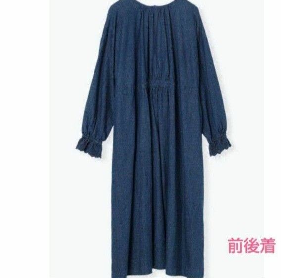 サマンサモスモス kazumi コラボ 袖口刺繍デニムワンピース サマンサモスモス kazumi コラボ 袖口刺繍デニムワンピース