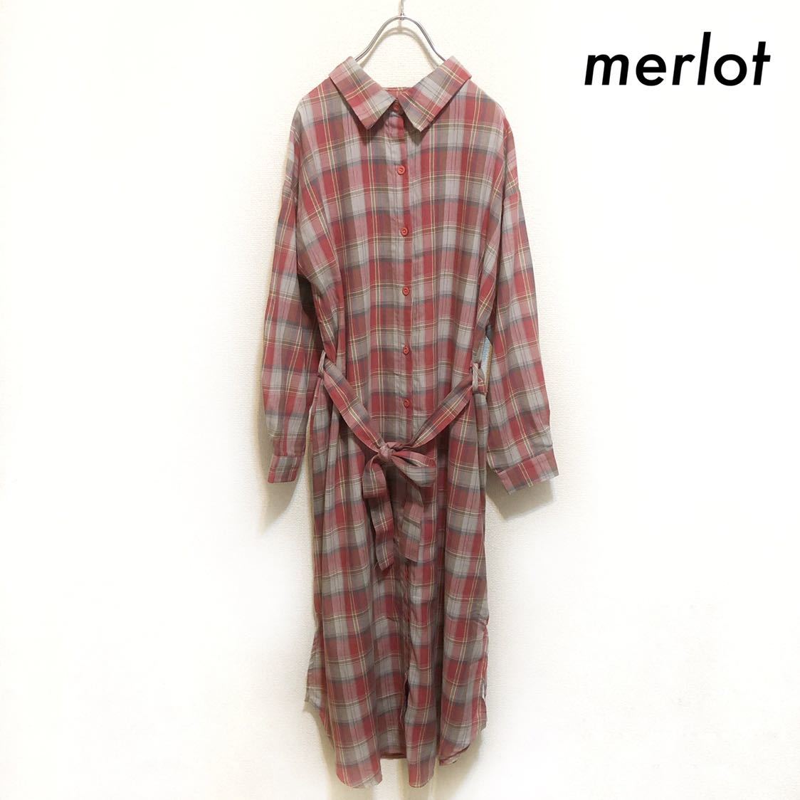 ヤフオク 新品 Merlot メルロー マドラスチェック柄 長袖 ヤフオク 新品 Merlot メルロー マドラスチェック柄 長袖