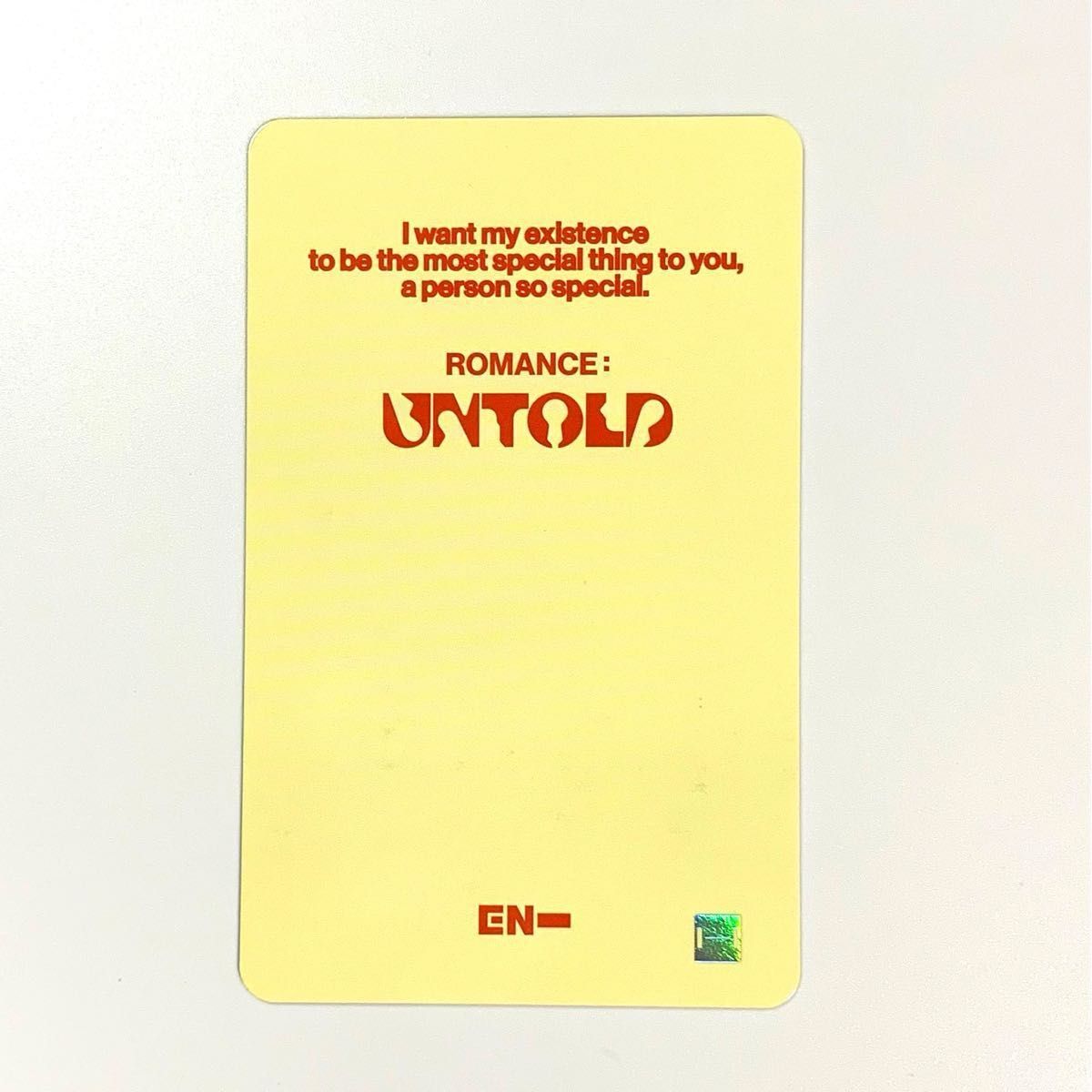 ENHYPEN 『ROMANCE UNTOLD』 POWERSTATION 2次 特典 ヒスン ENHYPEN 『ROMANCE UNTOLD』 POWERSTATION 2次 特典 ヒスン