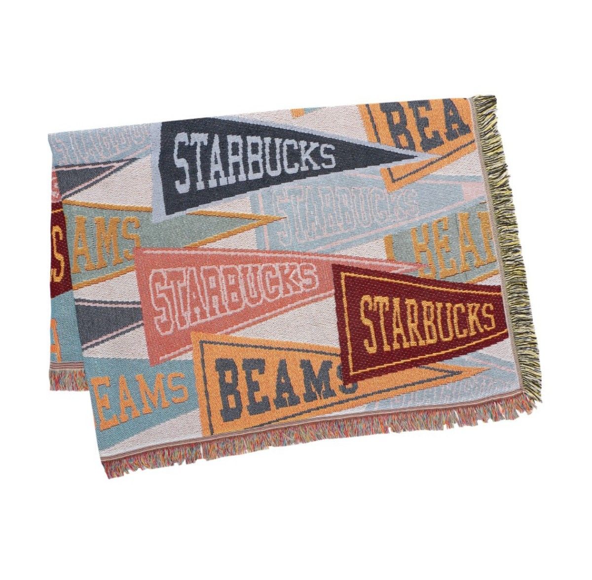 スターバックス BEAMS スローケット ベージュ ペナントデザイン スターバックス BEAMS スローケット ベージュ ペナントデザイン