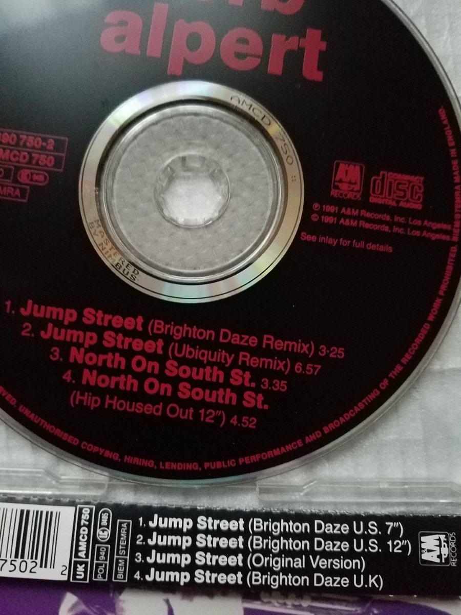 90’s★HERB ALPERT★JUMP STREET featuring Yvonne De La Vega/UK ONLY 12”入り4Remix CDS/EXILE/HIRO/ZOO/CLUB DADAの画像3