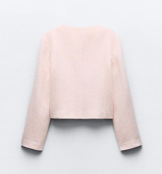ZARA テクスチャーラウンドネックブレザー ピンク XS|Yahoo ZARA テクスチャーラウンドネックブレザー ピンク XS|Yahoo