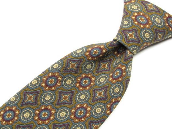 HANDICRAFTS NECK-TIE　シルクネクタイ　小紋柄　844985C173R10B_画像1