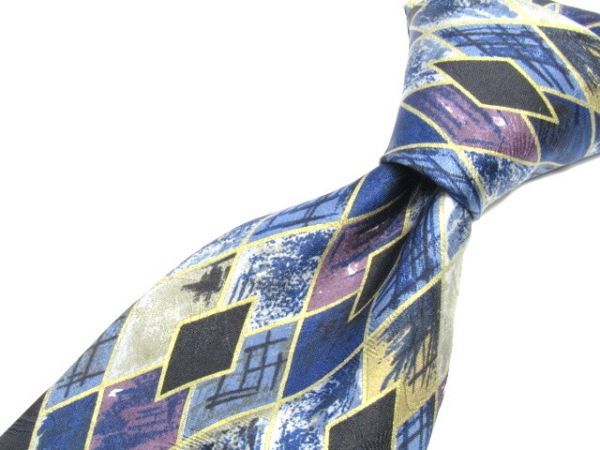 GIORGIO SISTINA(joru geo sis tea na) silk necktie ../ art pattern Italy made 844956C173R14