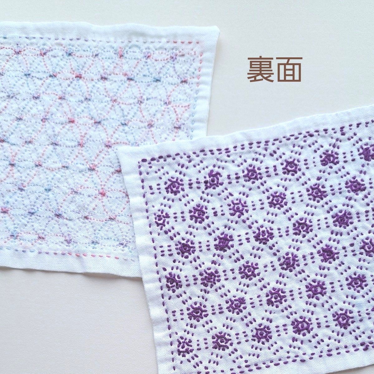 mari刺し子ふきん(ミニミニ) 刺し子 ふきん ミニサイズ ハンドメイド 布小物 雑貨 キッチン