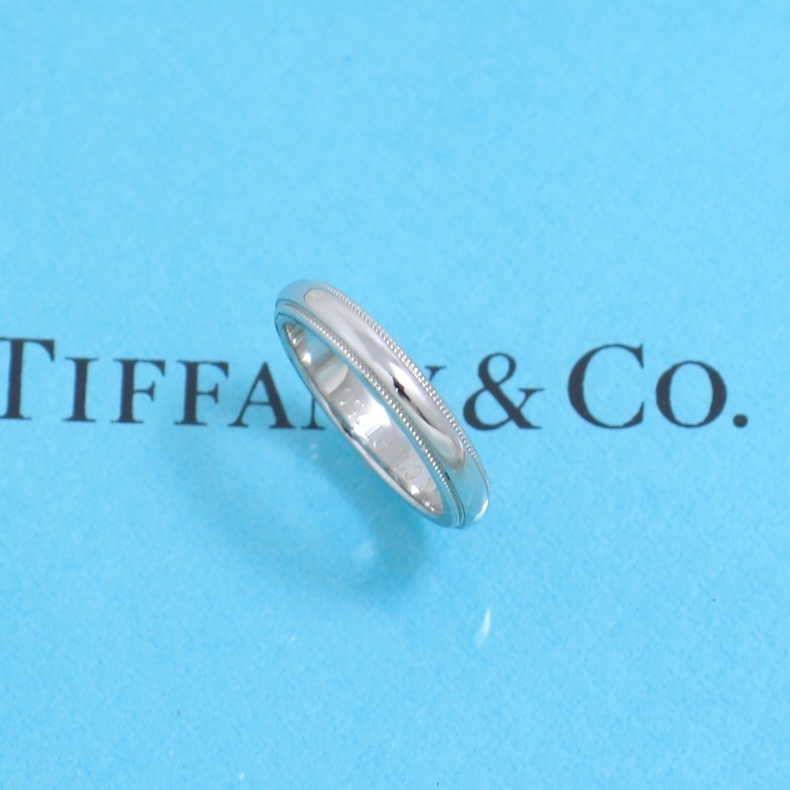 ティファニー TIFFANY PT950 5 5号 ミルグレインバンドリング ティファニー TIFFANY PT950 5 5号 ミルグレインバンドリング