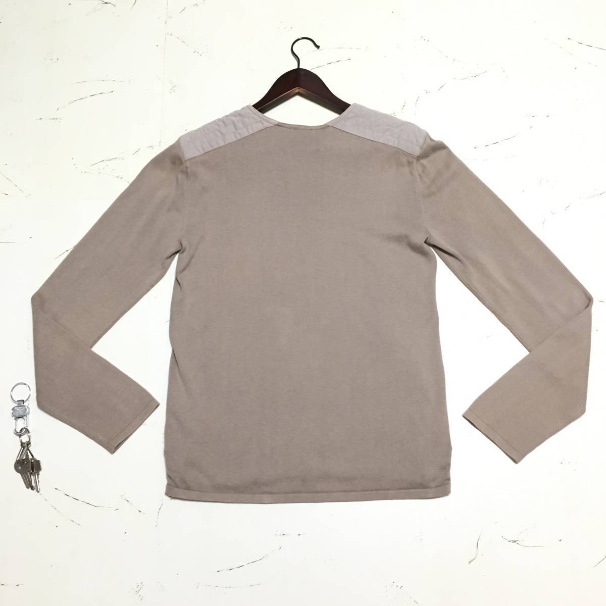 ★アルマーニ エクスチェンジ ARMANI EXCHANGE★メンズ★長袖★ロングスリーブ Tシャツ カットソー★size S★オープンネック カーキ_画像2