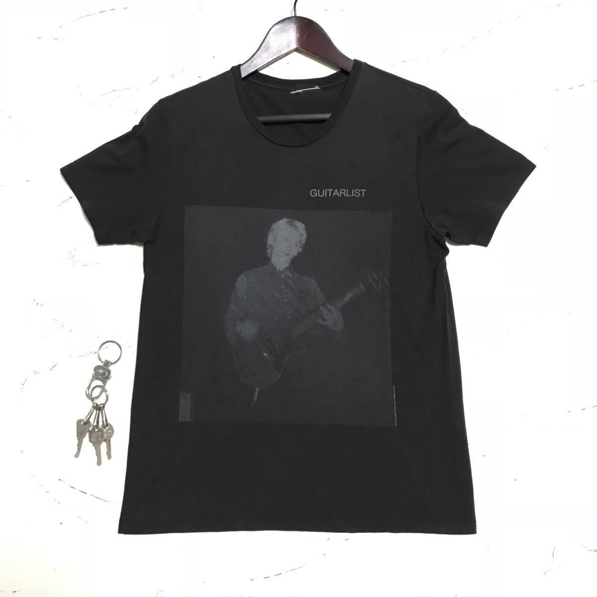 ★ラッドミュージシャン LAD MUSICIAN★ギタリスト プリント Tシャツ★半袖 トップス★メンズ★size 44★黒 ブラック★春夏 SSSの画像1