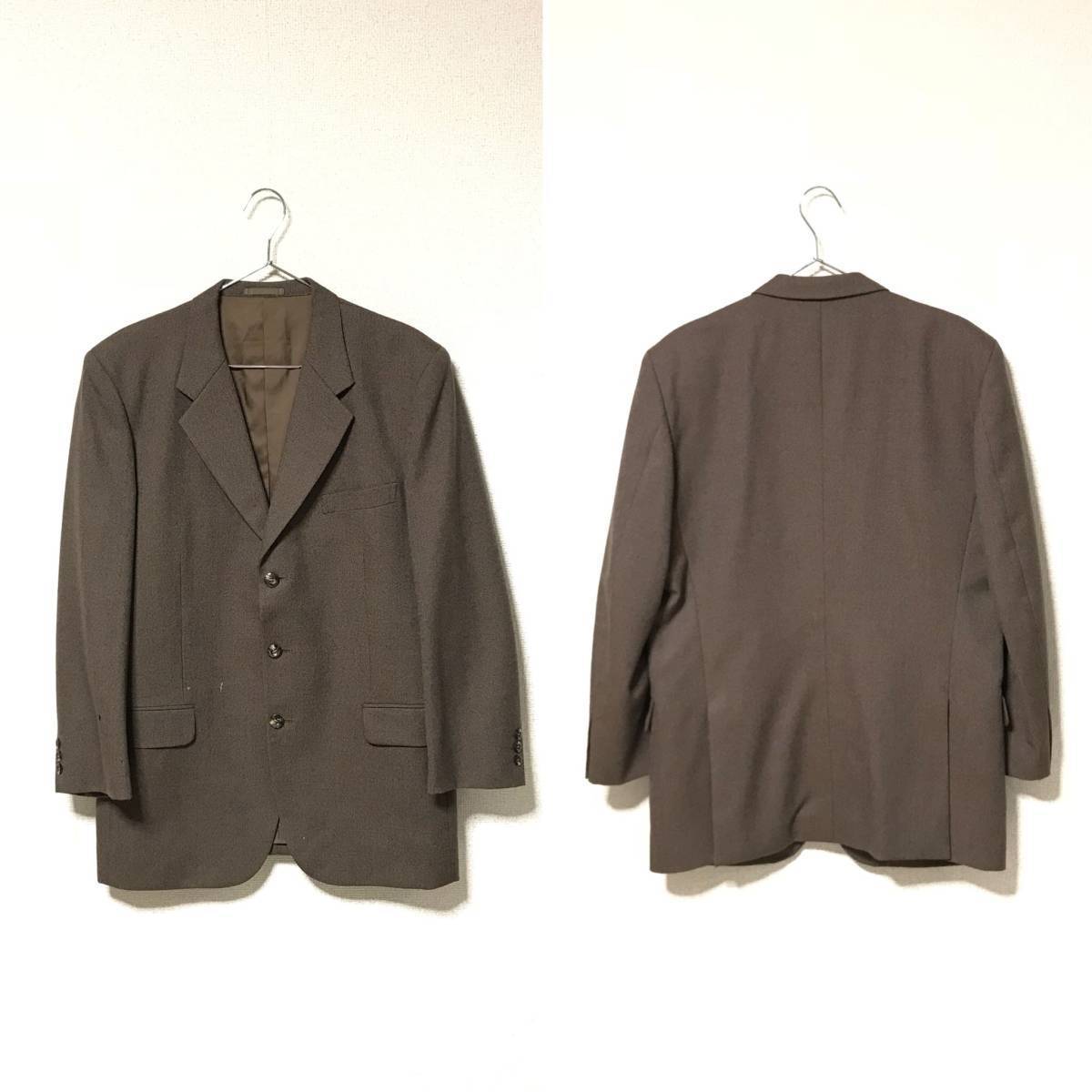  translation have *BALMAIN PARIS Balmain * men's 3B suit setup Brown tweed manner wool jacket pants size men's M~L degree 