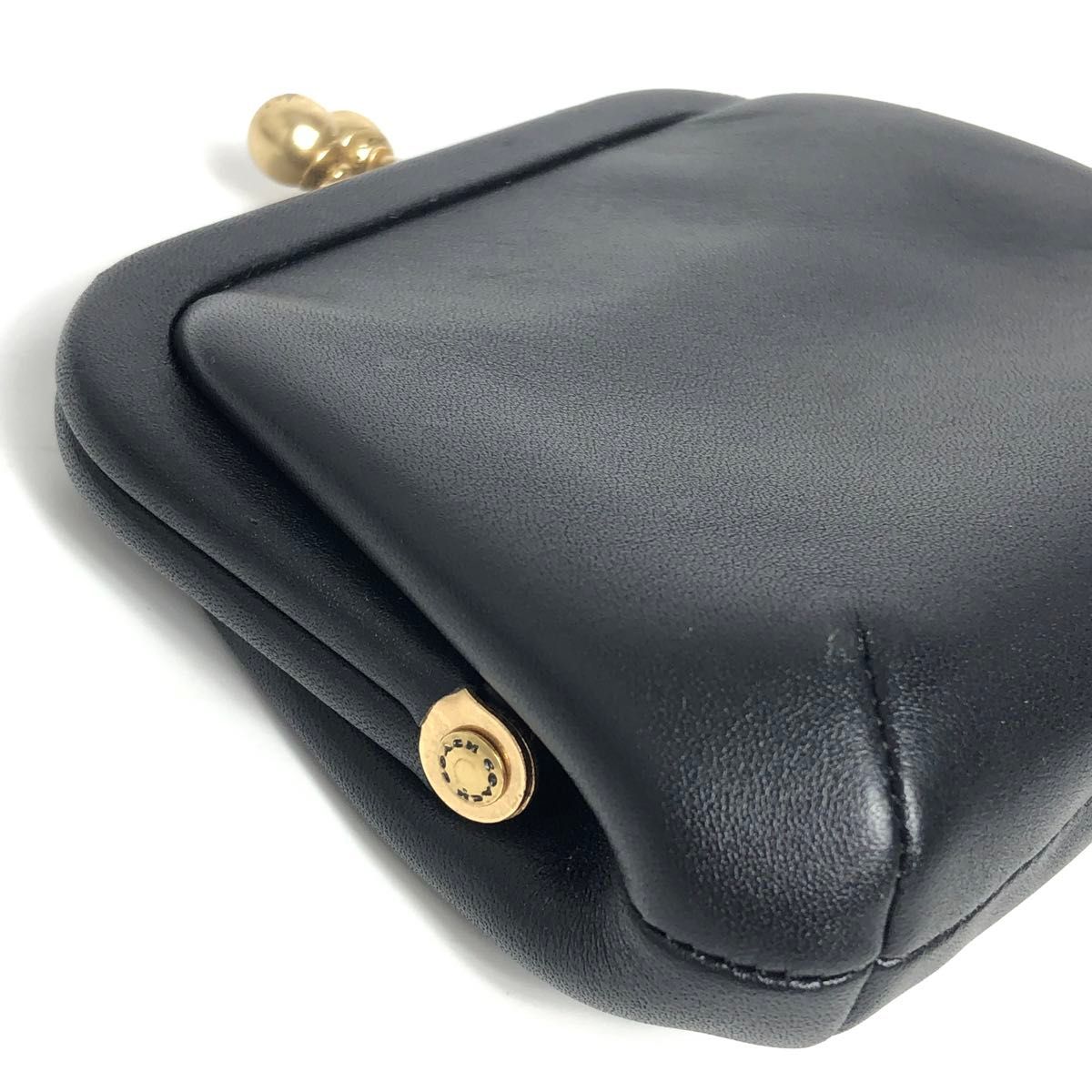 COACH コーチ がま口 コインケース 小銭入れ 黒 ブラック レザー COACH コーチ がま口 コインケース 小銭入れ 黒 ブラック レザー