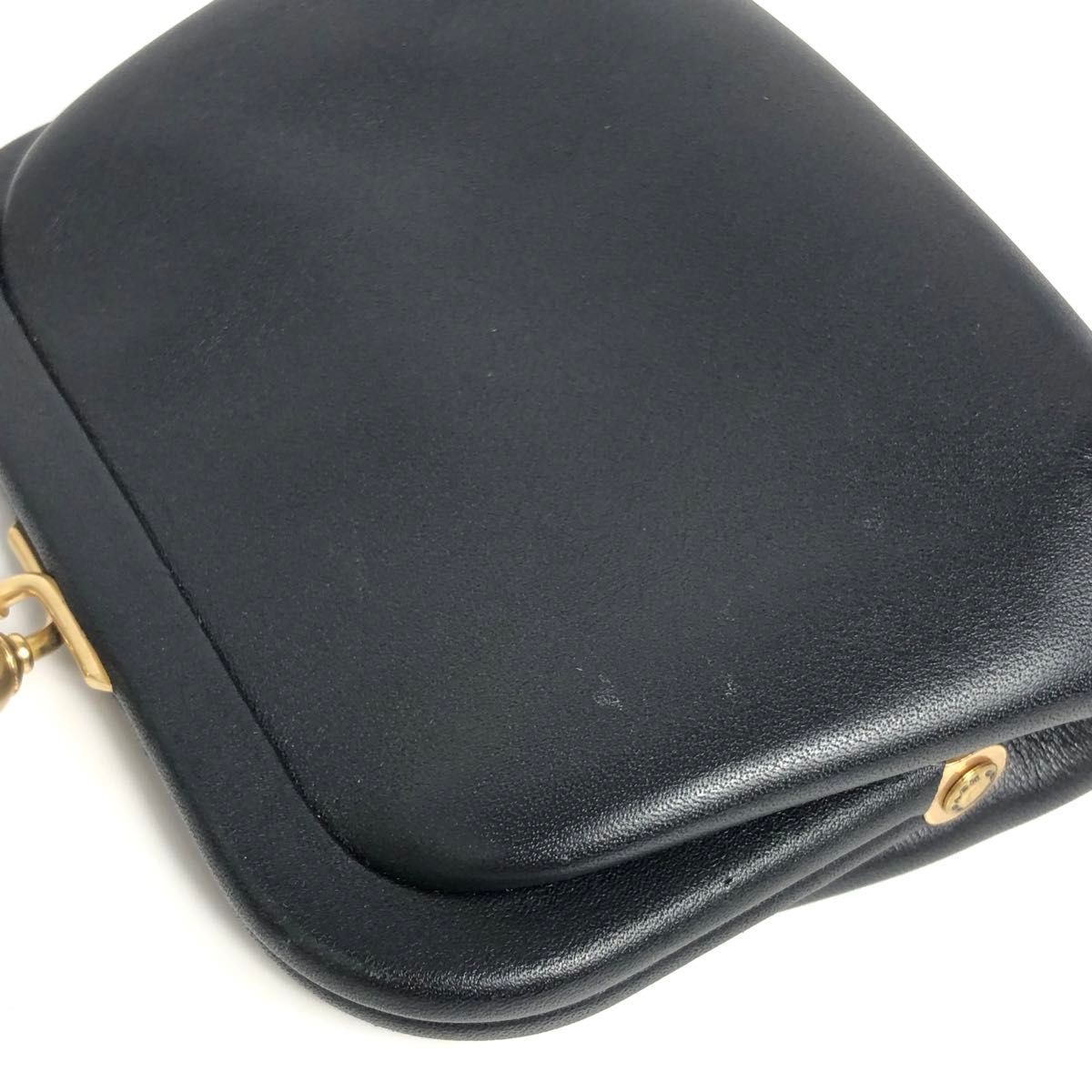 COACH コーチ がま口 コインケース 小銭入れ 黒 ブラック レザー COACH コーチ がま口 コインケース 小銭入れ 黒 ブラック レザー