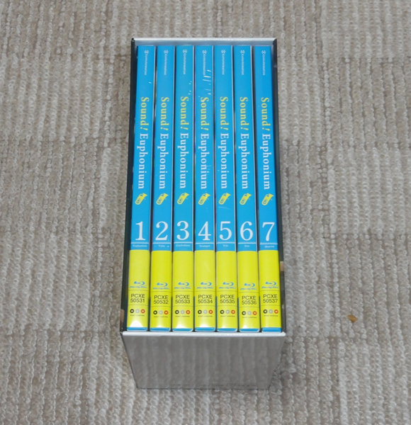 新品 Blu-ray 響け!ユーフォニアム 初回版全7巻＋全巻収納BOX（HMV全巻購入特典）の画像1