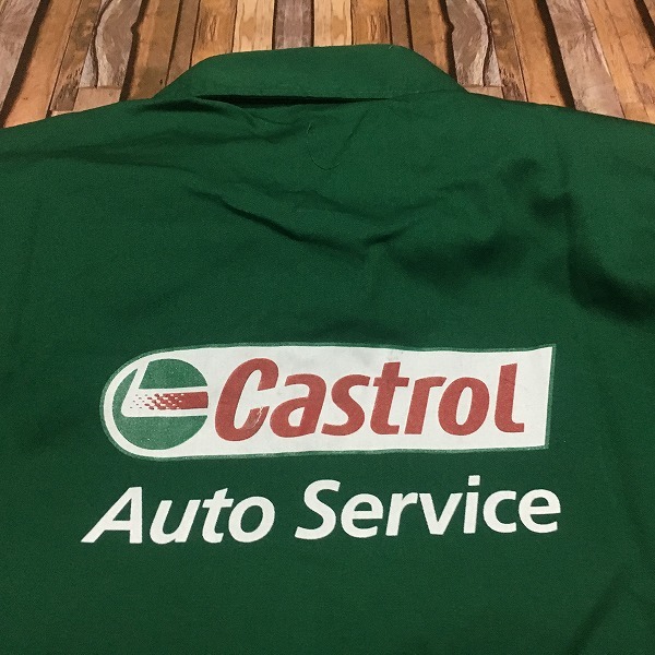 新品・即決・クリックポスト発送・Castrol・カストロールの半袖ワークシャツ・L・//濃緑②_画像7