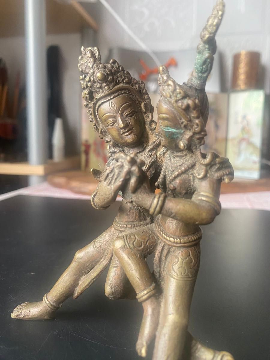中国古玩 古銅 チベット仏 歓喜仏 仏像 仏教美術 唐物 時代物 中国古玩 古銅 チベット仏 歓喜仏 仏像 仏教美術 唐物 時代物