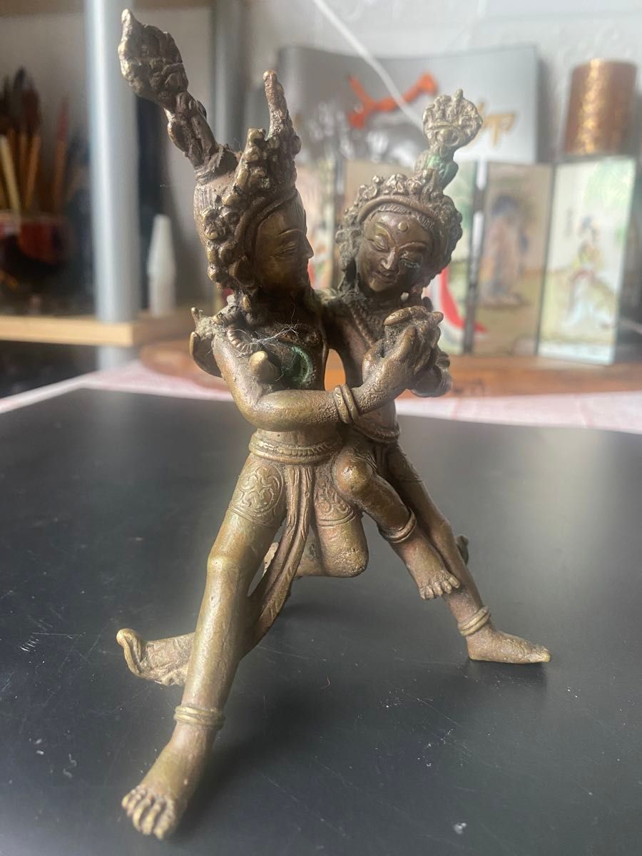 中国古玩 古銅 チベット仏 歓喜仏 仏像 仏教美術 唐物 時代物 中国古玩 古銅 チベット仏 歓喜仏 仏像 仏教美術 唐物 時代物