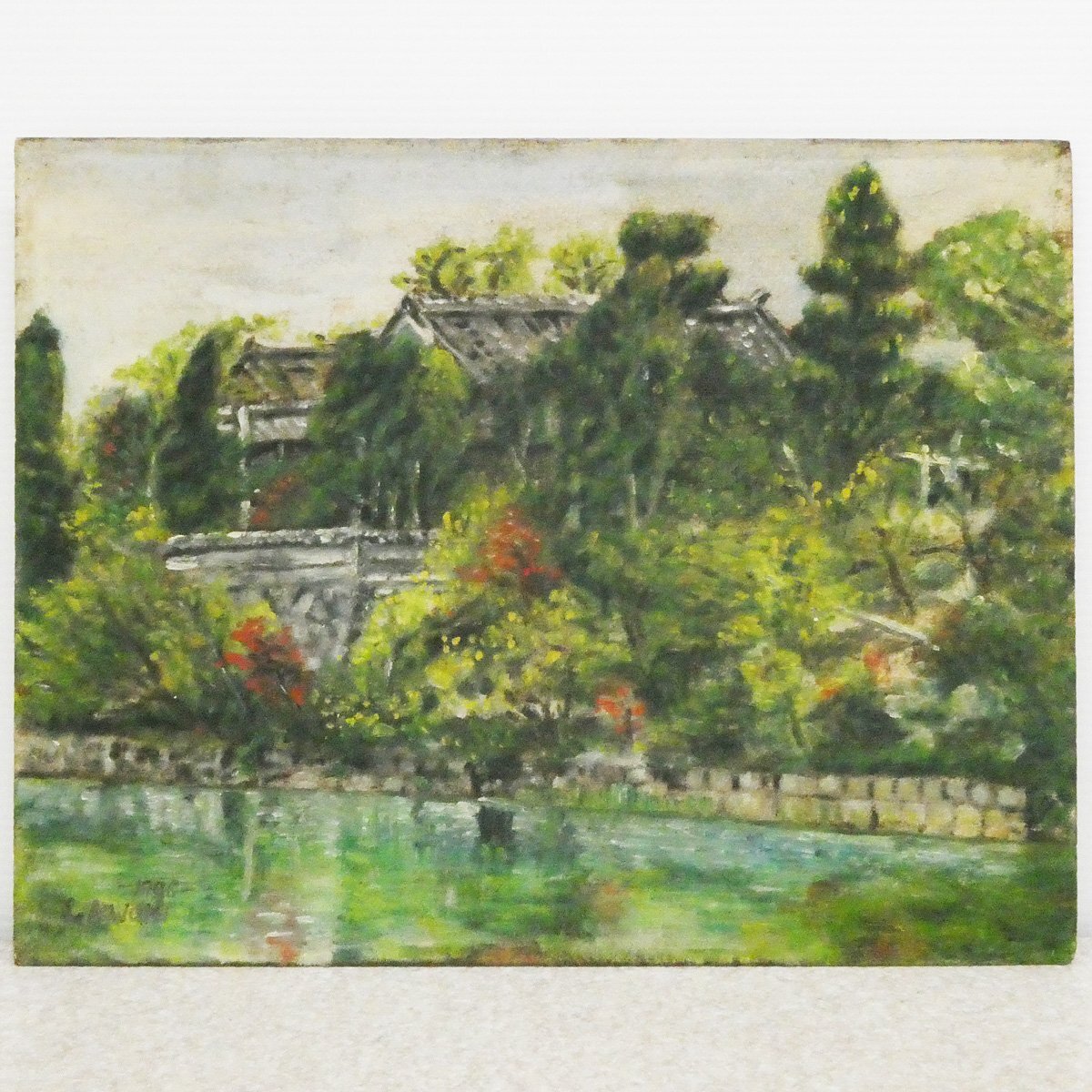 Yahoo!オークション - ♯ 肉筆 青木繁 柳川風景 油彩 風景画 F6 Yahoo!オークション - ♯ 肉筆 青木繁 柳川風景 油彩 風景画 F6