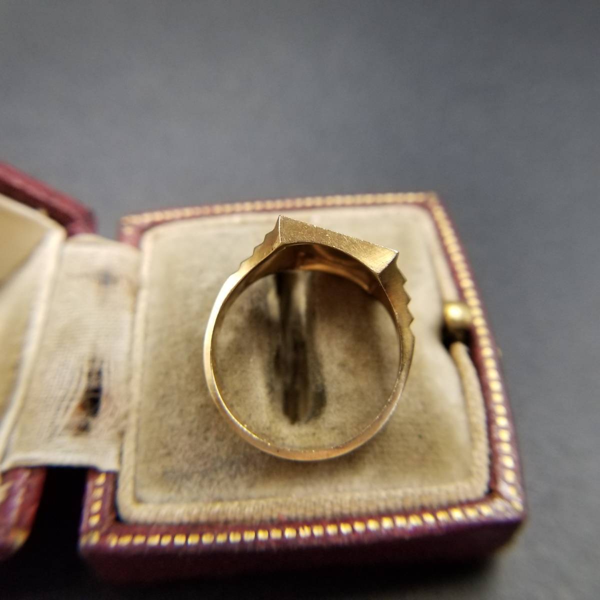 【現金特価】 1931年 ヴィンテージ リング イエローゴールド K14 シグネット ゴールド