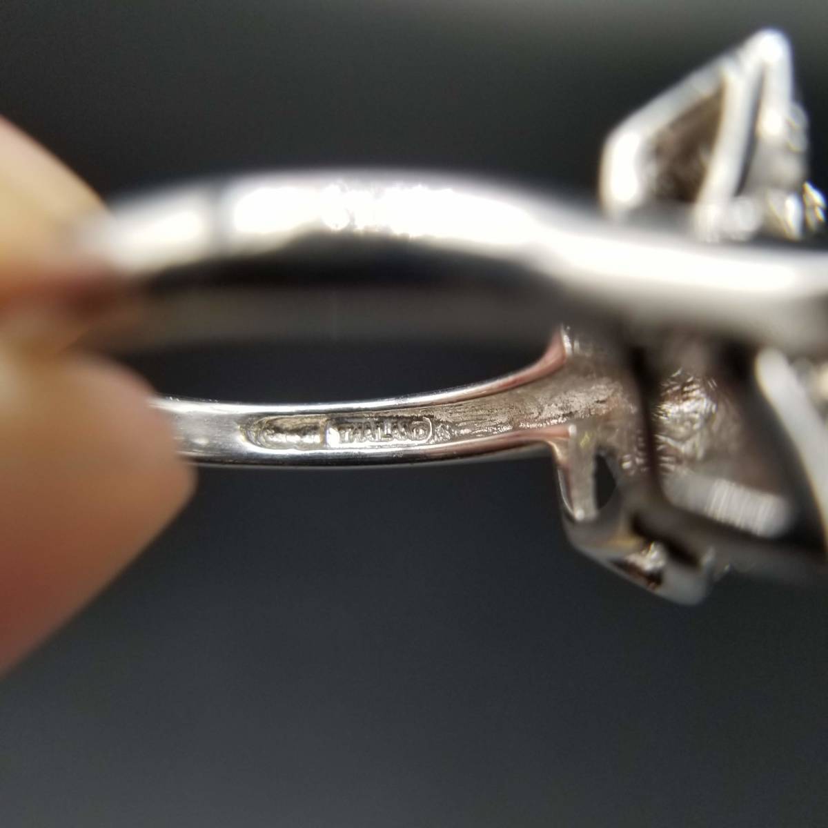 BBJ ペリドット ラウンド スターカット 925 シルバー ヴィンテージ リング 銀 アールデコ 指輪 ジルコン装飾 煌めき エレガント Y18-S_画像8