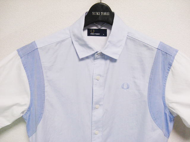 美品 FRED PERRY フレッドペリー 半袖シャツ Mサイズ
