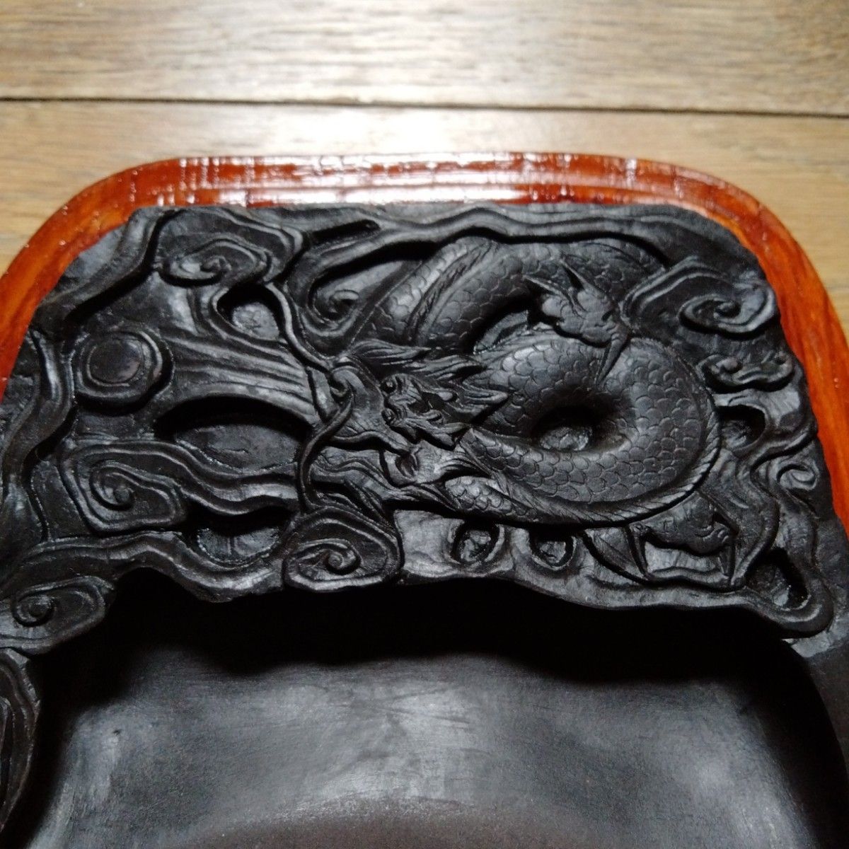 老坑仔巖極品龍雲古端渓硯石】旧家蔵コレクション中国骨董書道古 老坑仔巖極品龍雲古端渓硯石】旧家蔵コレクション中国骨董書道古