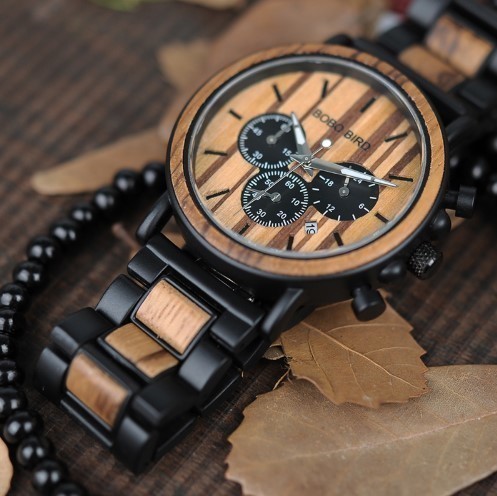 [ free shipping * fastest delivery ] men's wristwatch man antique settled atmosphere wooden quartz chronograph present BOBO BIRD recommendation 