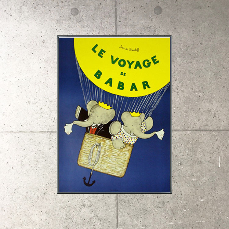 特別SALE/額装済50%OFF!!/Le Voyage de Babar 1986年/ポスター