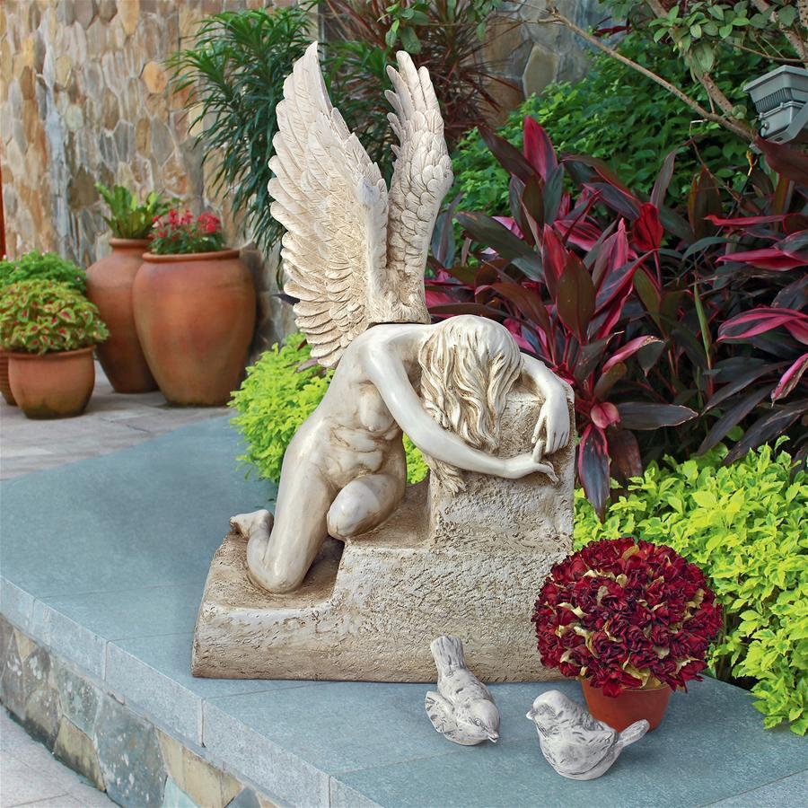 ハートブレイク・エンジェルス 嘆きの天使 ガーデン彫像 彫刻/ 守護天使 ガーデニング 庭園 園芸 作庭 公園 広場 プレゼント贈物（輸入品）