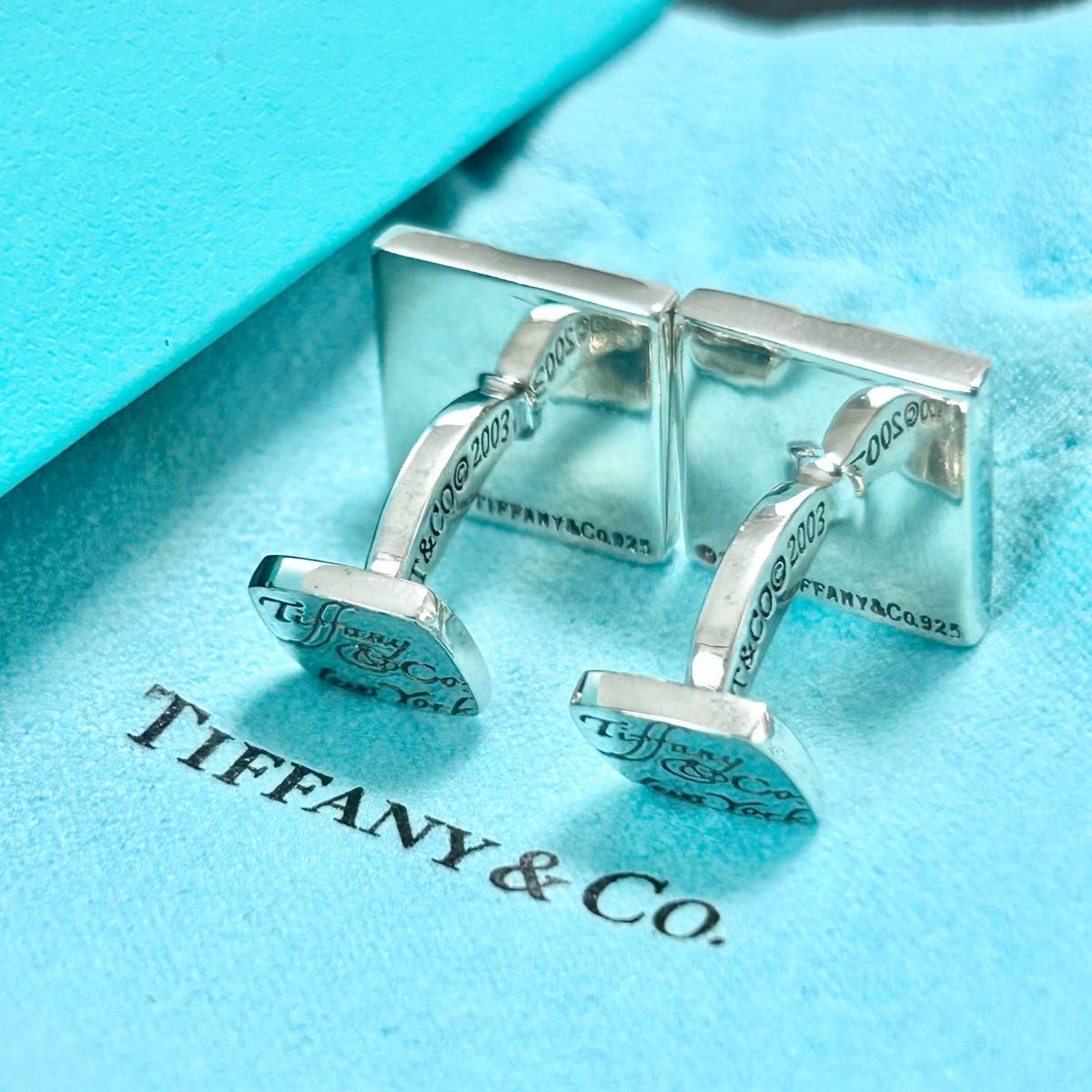 新しいスタイル Tiffany&Co カフス シルバー ティファニー スクエア ノーツ その他