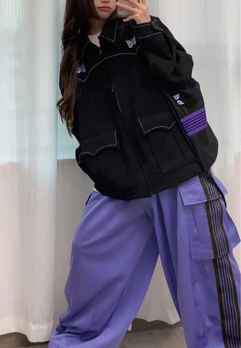 Needles × PURPLE THINGS TRACK PANT ヒザデルトラックパンツ Needles × PURPLE THINGS TRACK PANT ヒザデルトラックパンツ