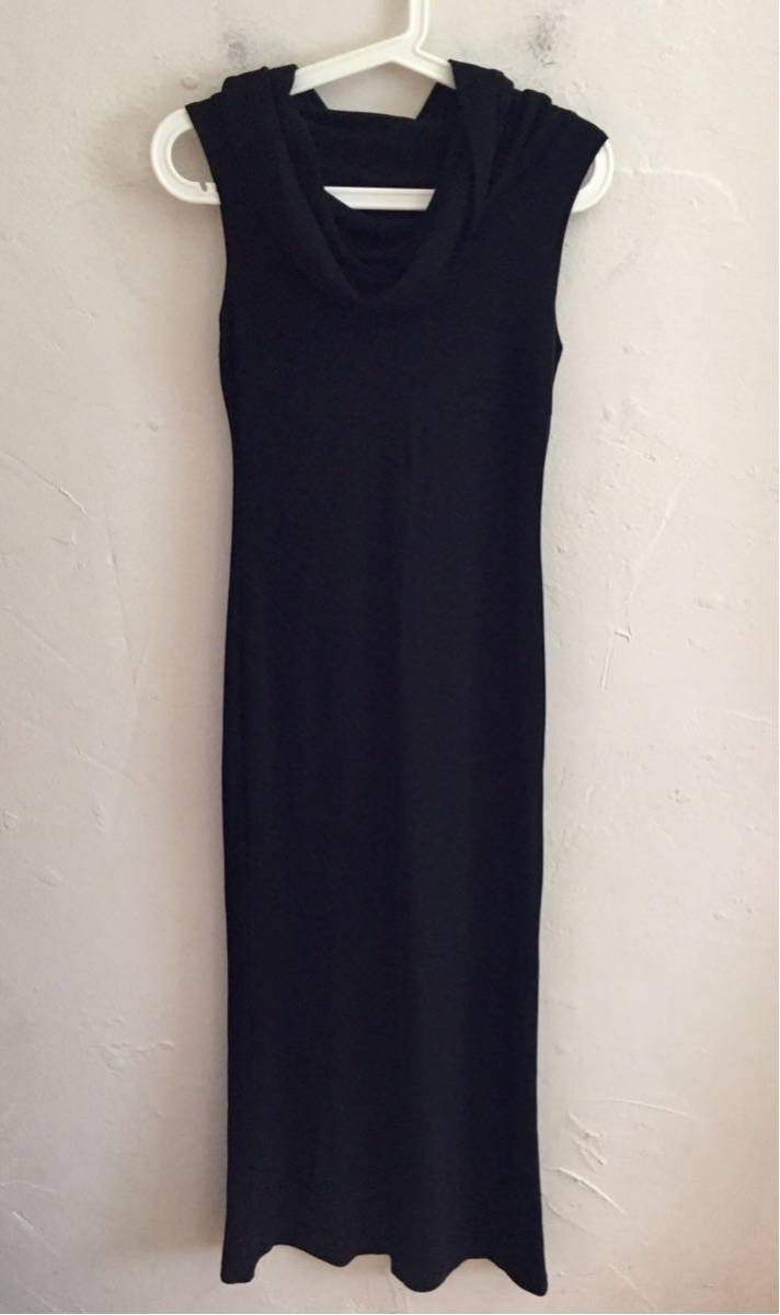  used DKNY Donna Karan party dress black rayon size P