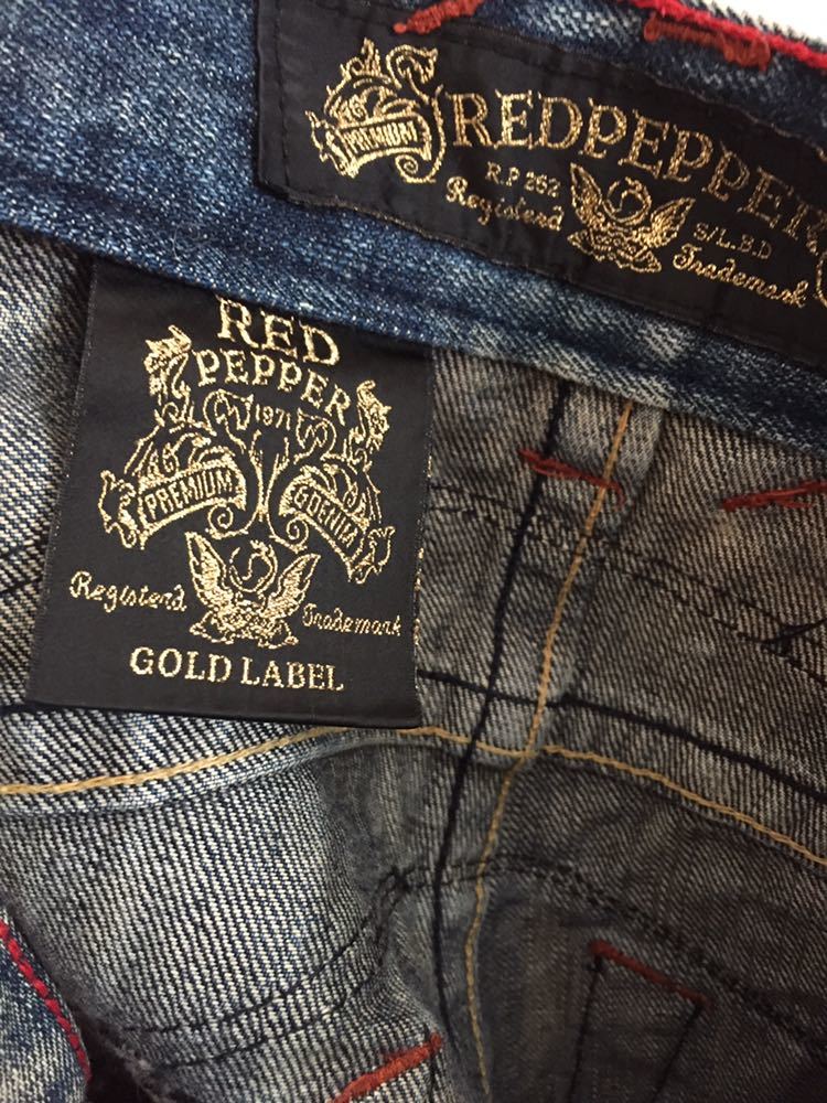  б/у REDPEPPER JEANS красный перец джинсы перо Wing вышивка повреждение джинсы размер 28