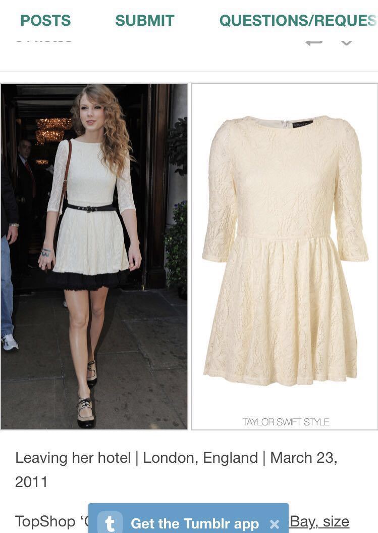 ヤフオク Taylor Swift 着用 Topshop 総レースワンピース