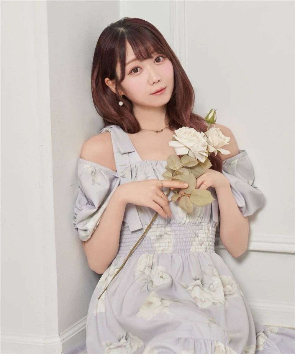 Rosemuse 2way sleeve floral dress ラベンダー ロゼミューズ Rosemuse 2way sleeve floral dress ラベンダー ロゼミューズ