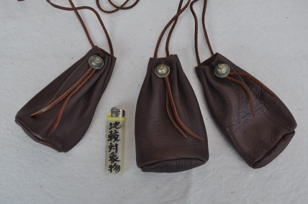 ti earth gold *metisn pouch * Brown typeⅡ with concho new goods deer leather Hip