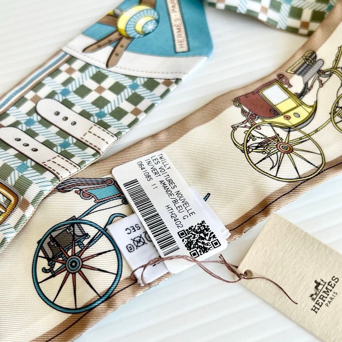 新品 未使用 タグ付き HERMES エルメス ツイリー 馬車の変遷 新品 未使用 タグ付き HERMES エルメス ツイリー 馬車の変遷