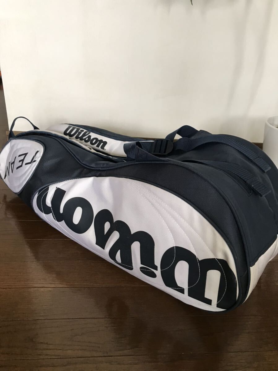 Wilson ラケットバッグ ホワイト×ネイビー リュック :: Yahoo Wilson ラケットバッグ ホワイト×ネイビー リュック :: Yahoo