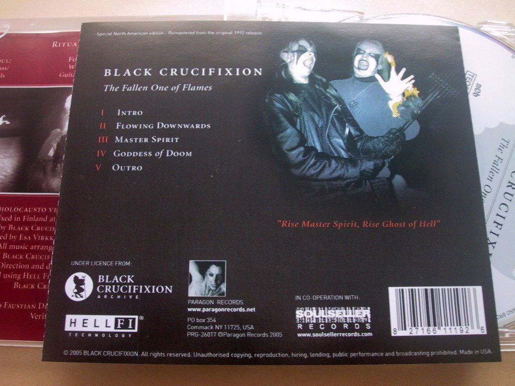 Black Crucifixion/The Fallen One Of Flames CD ブラックメタル Black Death METAL_画像2