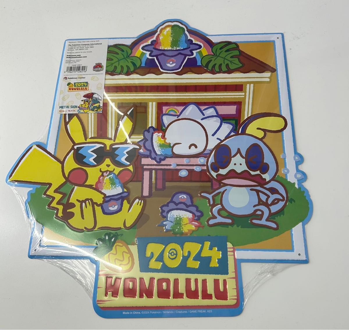 ピカチュウ ユキハミ メッソン WCS2024 限定ティンサインプレート ピカチュウ ユキハミ メッソン WCS2024 限定ティンサイン