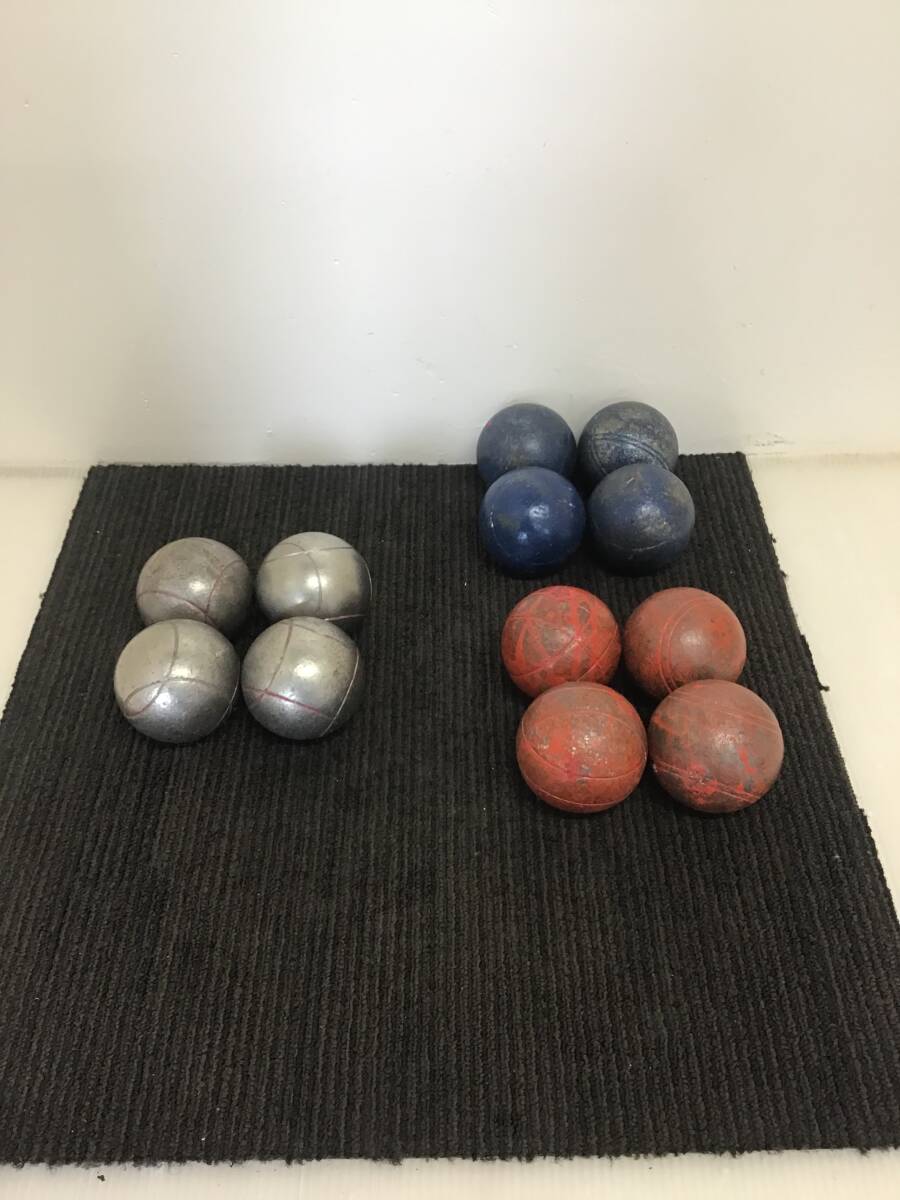 オープニング 大放出セール 色塗り / PETANQUE / スポーツ / アルミ製 / ペタンクボール / 12個セット □岐阜発 ② / 現状品 R6.8/6□ / 傷あり その他