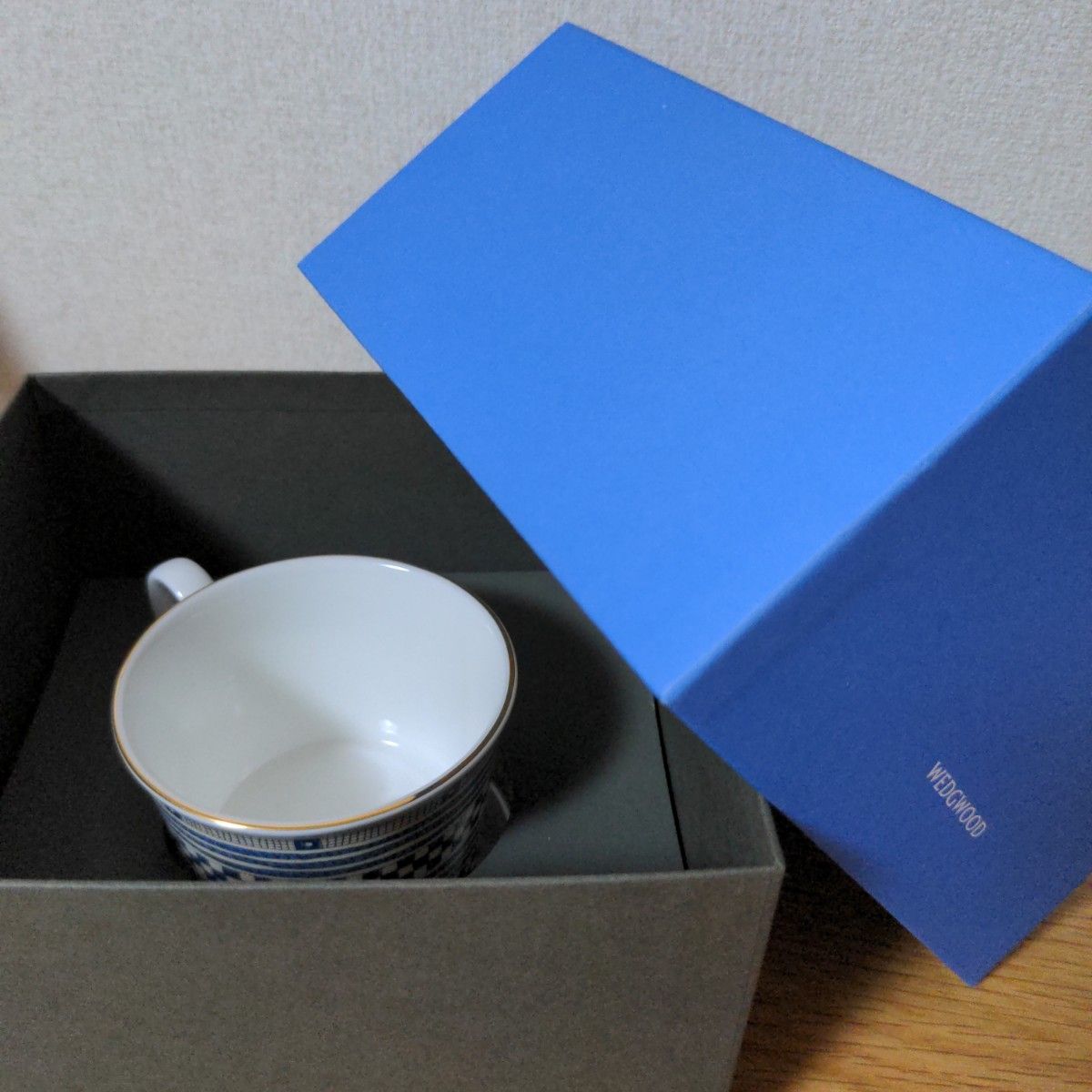 未使用 ウエッジウッド WEDGWOOD サムライ カップ ソーサー 箱 未使用 ウエッジウッド WEDGWOOD サムライ カップ ソーサー 箱