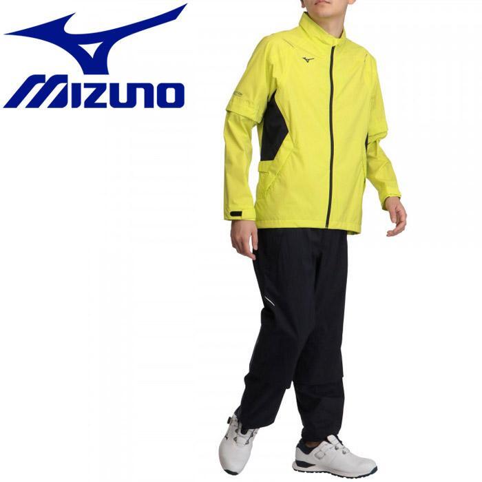 【税込】新品 MIZUNO レインウェア ネクスライトレインプラス メンズ 52MG1A0144 ライムイエロー XLサイズ ゴルフ ミズノゴルフ