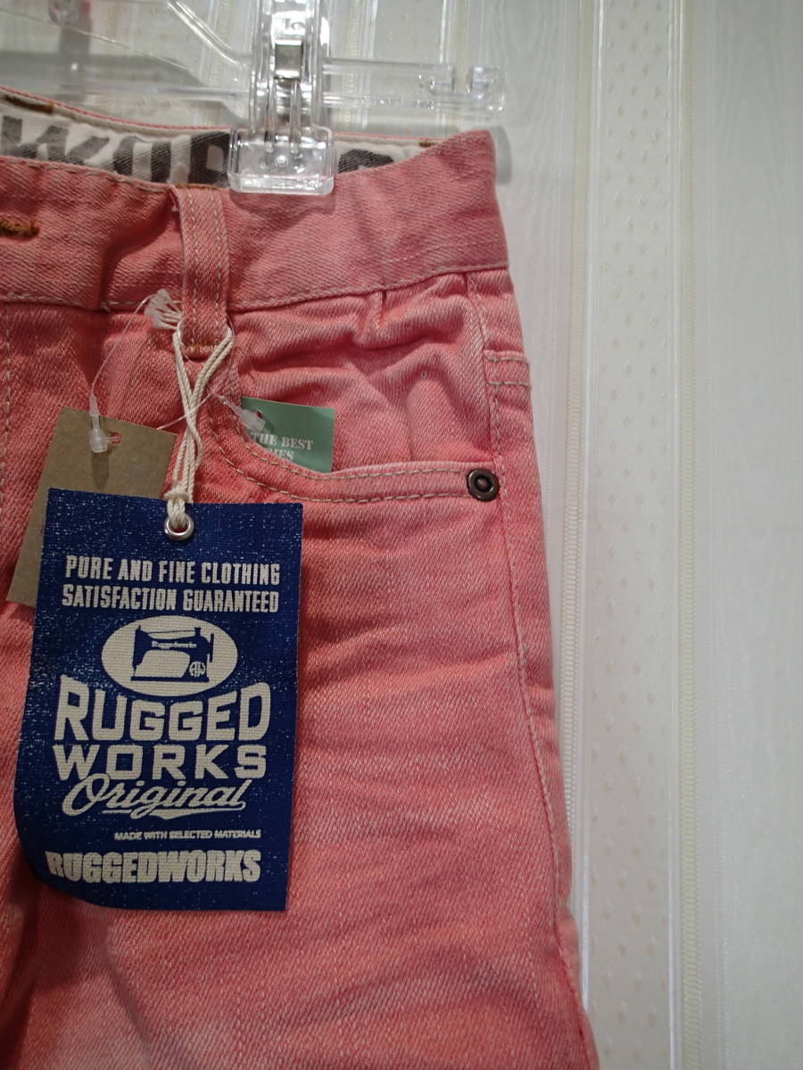 ★ラゲッド ワークス/RUGGED WORKS 130㎝★未使用品/デニムパンツ（ピンク）/ウエスト調節ゴム付きs1231_画像3